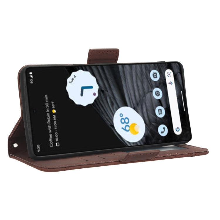 For Google Pixel 7 Pro 5G Skin Feel Calf Texture Card Slots Leather Phone Case
