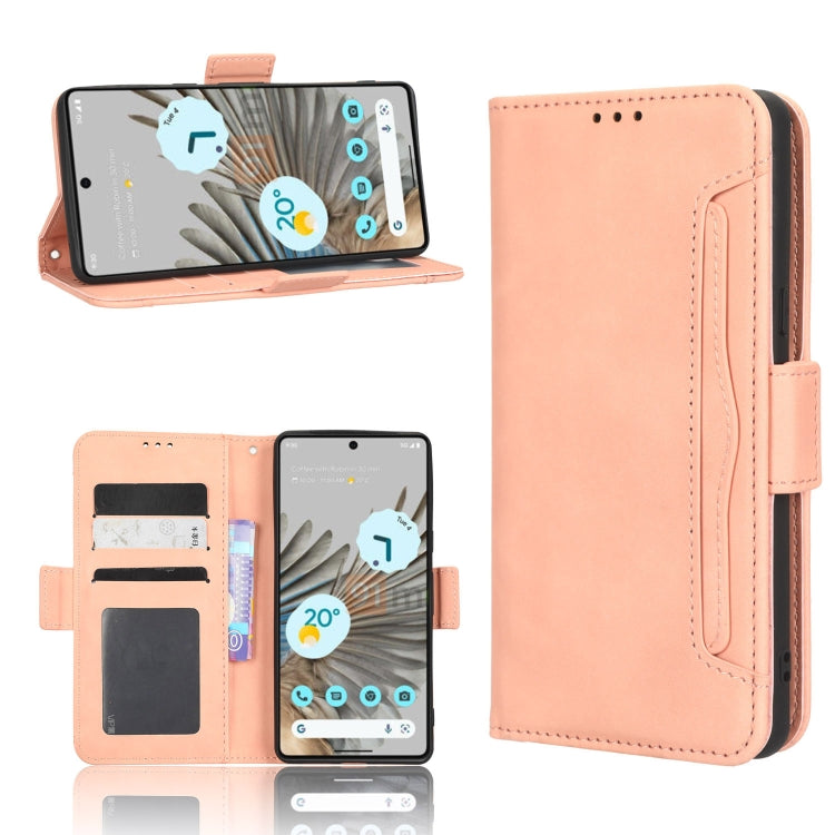 For Google Pixel 7 5G Skin Feel Calf Texture Card Slots Leather Phone Case