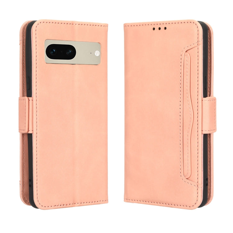 For Google Pixel 7 5G Skin Feel Calf Texture Card Slots Leather Phone Case