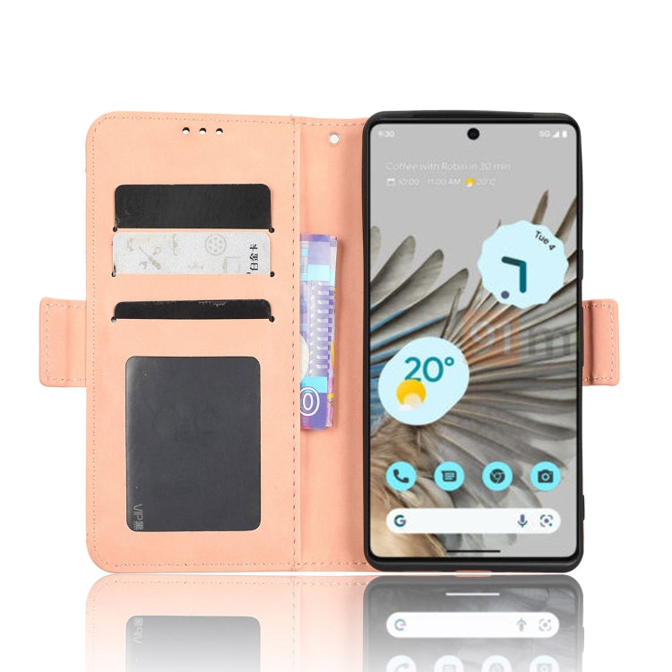 For Google Pixel 7 5G Skin Feel Calf Texture Card Slots Leather Phone Case