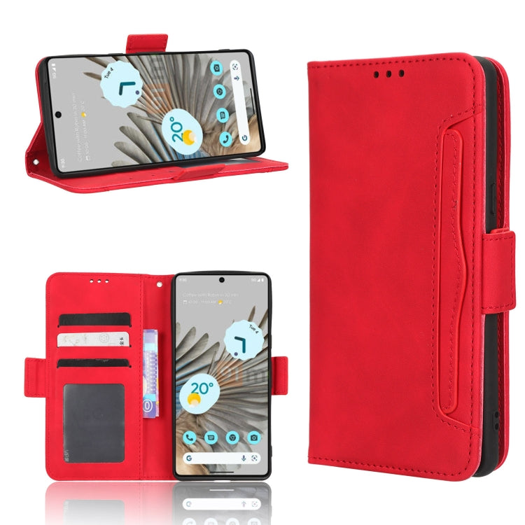 For Google Pixel 7 5G Skin Feel Calf Texture Card Slots Leather Phone Case
