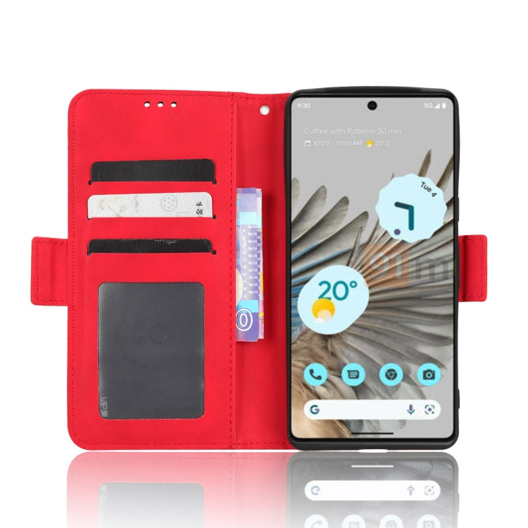 For Google Pixel 7 5G Skin Feel Calf Texture Card Slots Leather Phone Case
