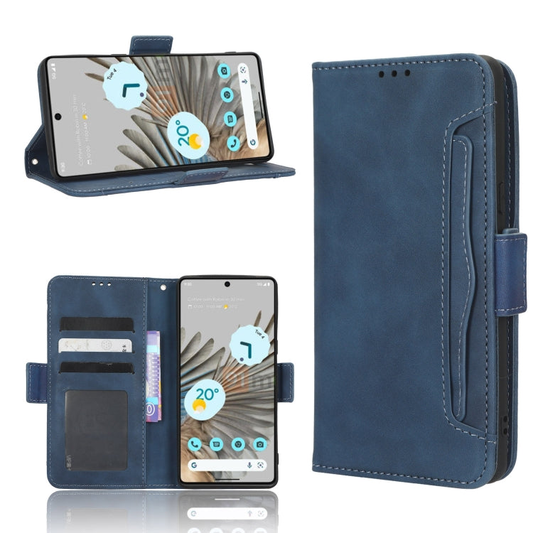 For Google Pixel 7 5G Skin Feel Calf Texture Card Slots Leather Phone Case