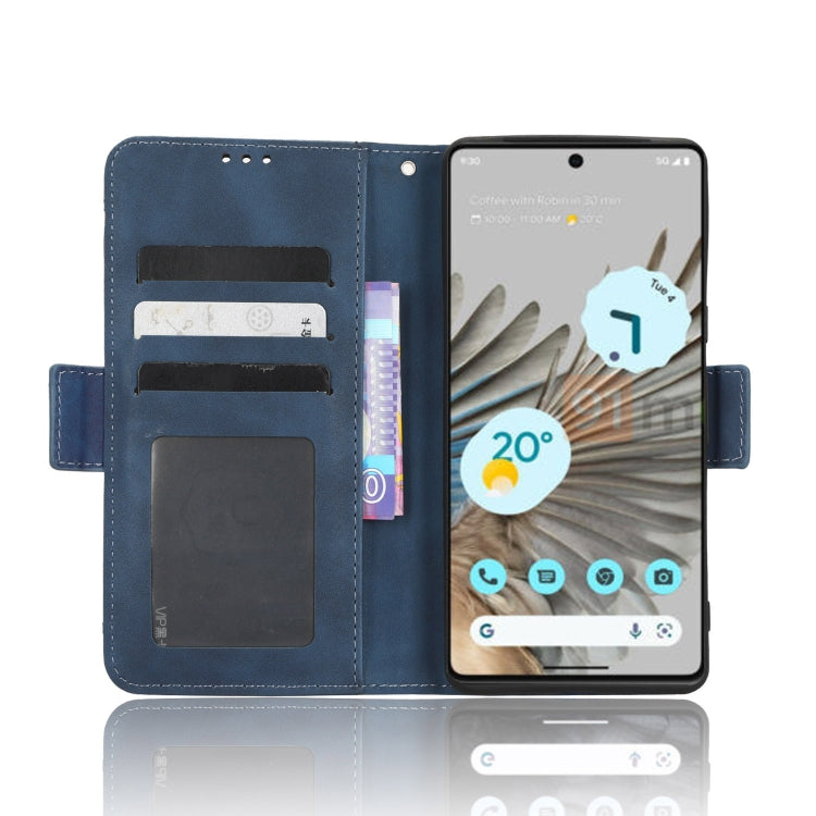 For Google Pixel 7 5G Skin Feel Calf Texture Card Slots Leather Phone Case