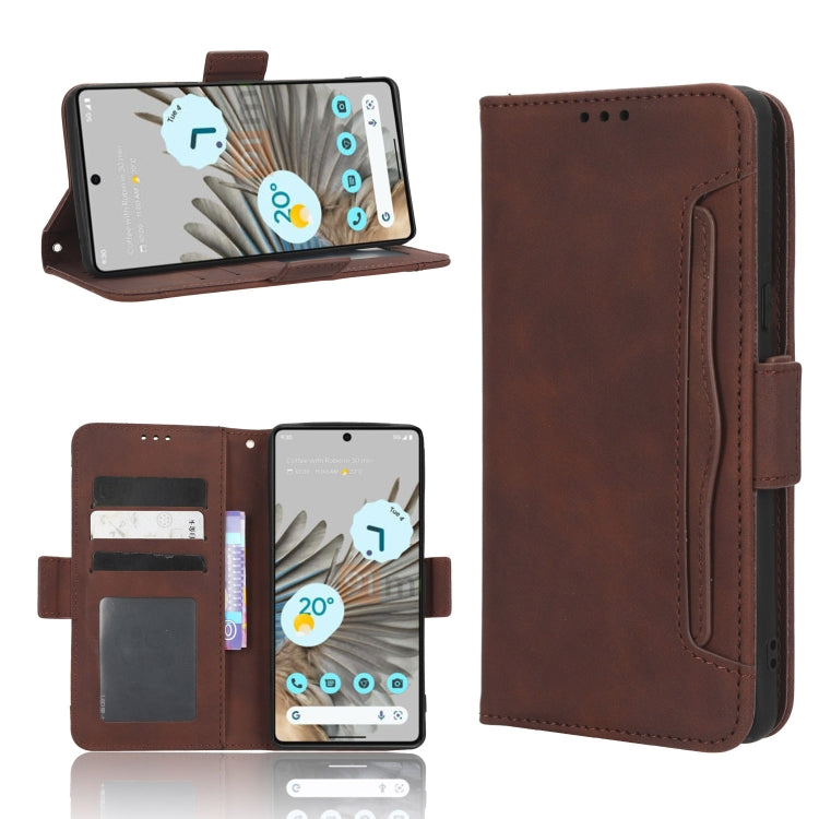 For Google Pixel 7 5G Skin Feel Calf Texture Card Slots Leather Phone Case