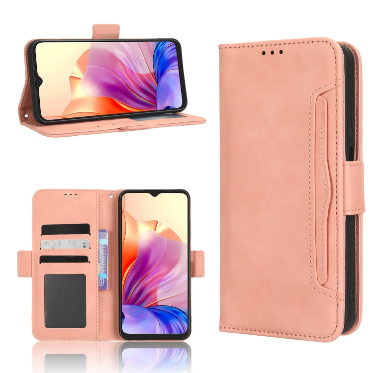 For Blackview OSCAL C80 Skin Feel Calf Texture Card Slots Leather Phone Case
