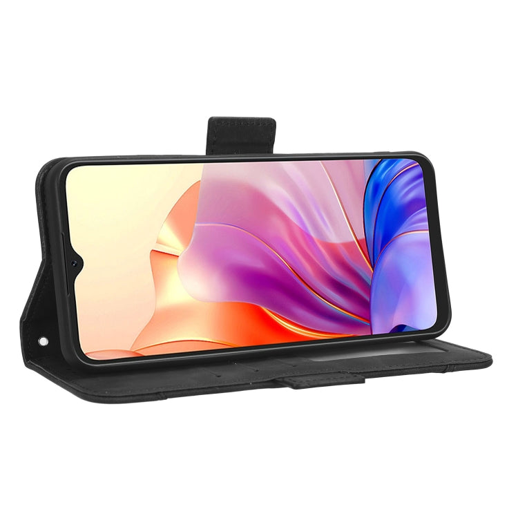 For Blackview OSCAL C80 Skin Feel Calf Texture Card Slots Leather Phone Case