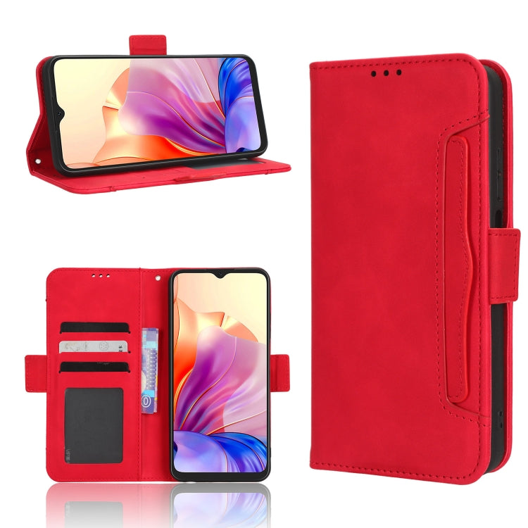 For Blackview OSCAL C80 Skin Feel Calf Texture Card Slots Leather Phone Case