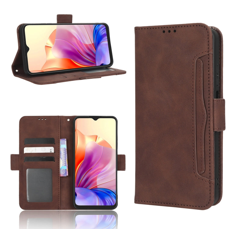 For Blackview OSCAL C80 Skin Feel Calf Texture Card Slots Leather Phone Case
