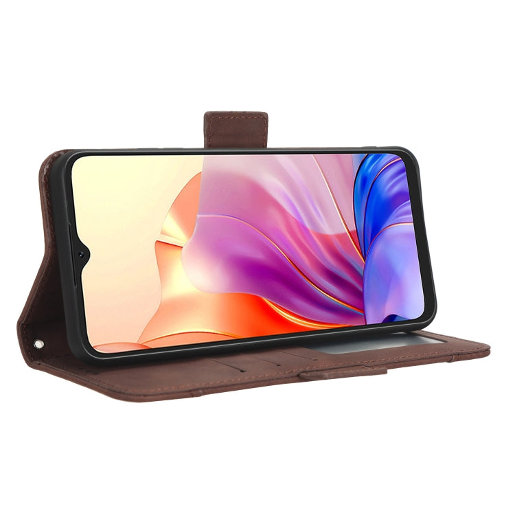 For Blackview OSCAL C80 Skin Feel Calf Texture Card Slots Leather Phone Case