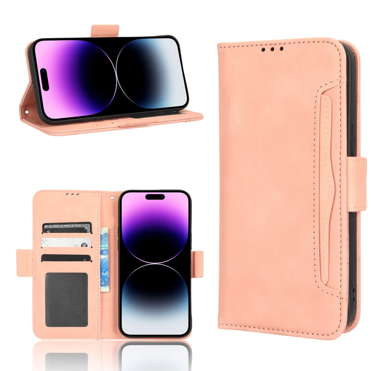 For iPhone 14 Pro Skin Feel Calf Texture Card Slots Leather Phone Case