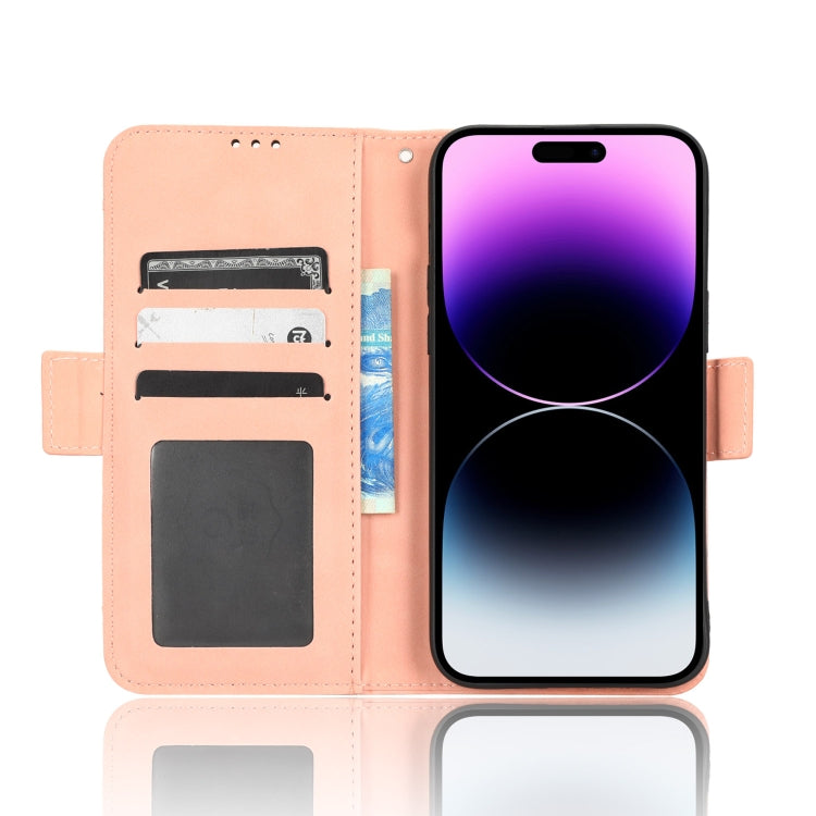 For iPhone 14 Pro Skin Feel Calf Texture Card Slots Leather Phone Case