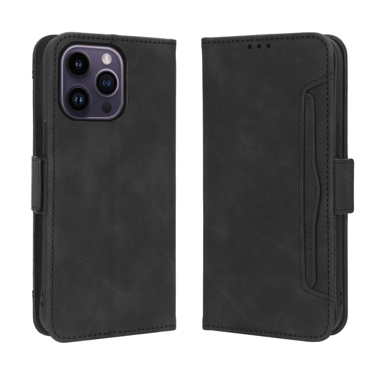 For iPhone 14 Pro Skin Feel Calf Texture Card Slots Leather Phone Case