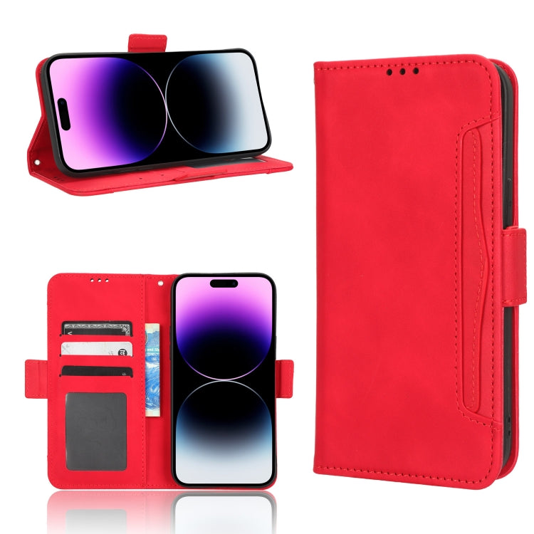 For iPhone 14 Pro Skin Feel Calf Texture Card Slots Leather Phone Case
