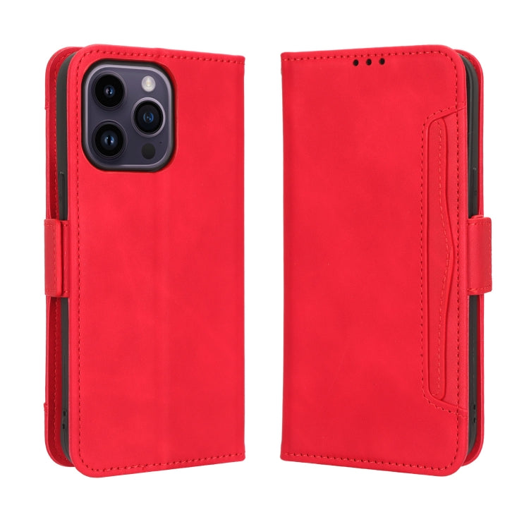 For iPhone 14 Pro Skin Feel Calf Texture Card Slots Leather Phone Case