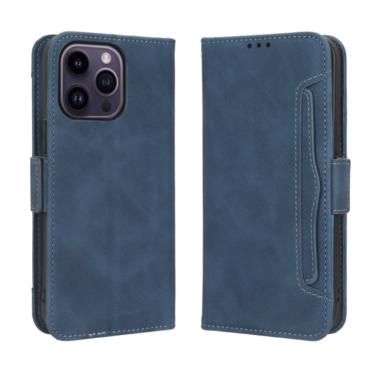 For iPhone 14 Pro Skin Feel Calf Texture Card Slots Leather Phone Case