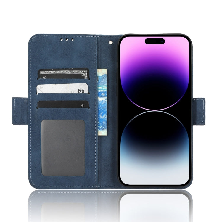 For iPhone 14 Pro Skin Feel Calf Texture Card Slots Leather Phone Case