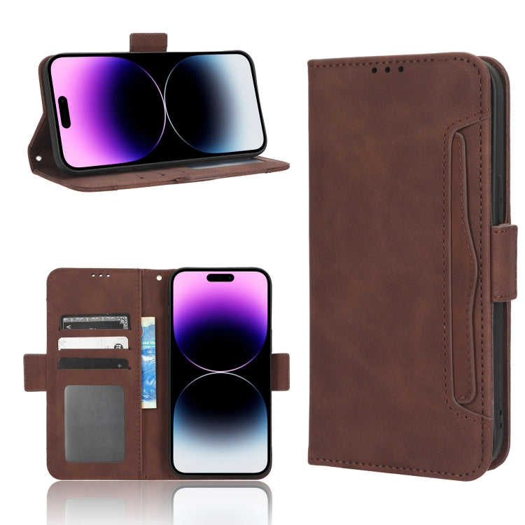 For iPhone 14 Pro Skin Feel Calf Texture Card Slots Leather Phone Case