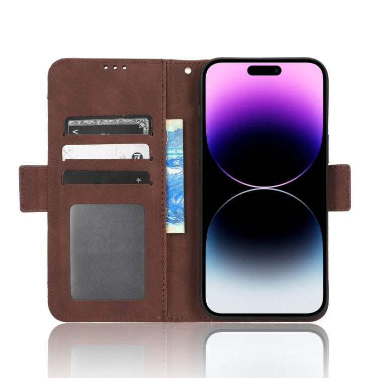 For iPhone 14 Pro Skin Feel Calf Texture Card Slots Leather Phone Case