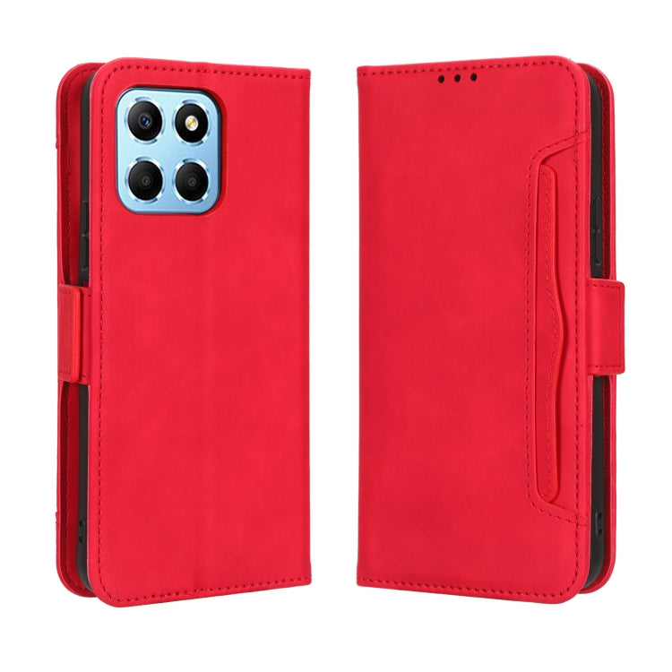 For Honor X8 5G Skin Feel Calf Texture Card Slots Leather Phone Case