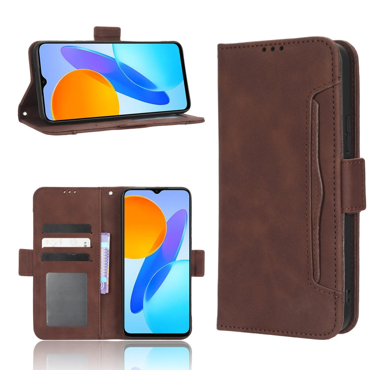 For Honor X8 5G Skin Feel Calf Texture Card Slots Leather Phone Case