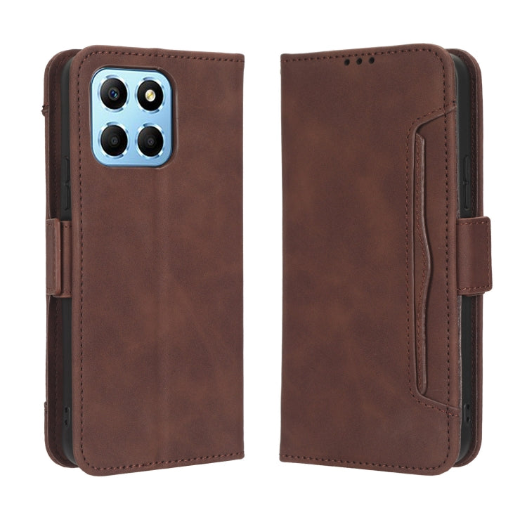 For Honor X8 5G Skin Feel Calf Texture Card Slots Leather Phone Case