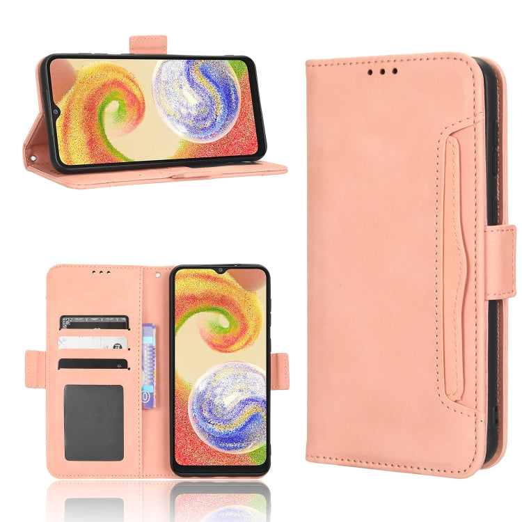 For Samsung Galaxy A04 Skin Feel Calf Texture Card Slots Leather Phone Case