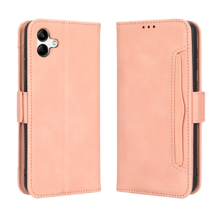 For Samsung Galaxy A04 Skin Feel Calf Texture Card Slots Leather Phone Case