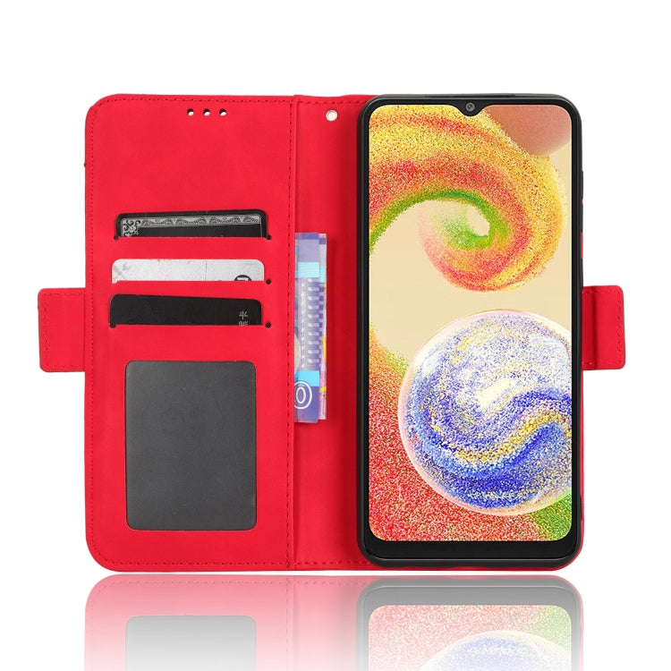 For Samsung Galaxy A04 Skin Feel Calf Texture Card Slots Leather Phone Case