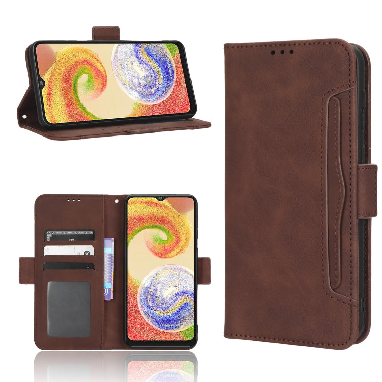 For Samsung Galaxy A04 Skin Feel Calf Texture Card Slots Leather Phone Case