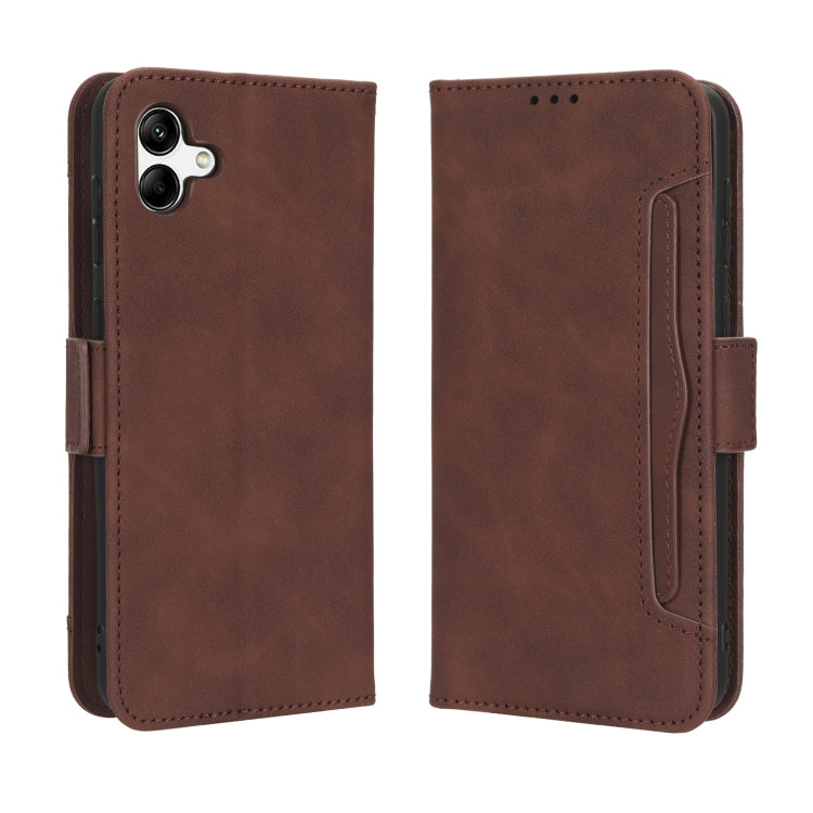 For Samsung Galaxy A04 Skin Feel Calf Texture Card Slots Leather Phone Case