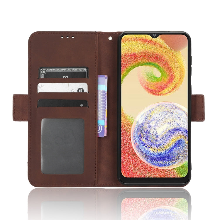For Samsung Galaxy A04 Skin Feel Calf Texture Card Slots Leather Phone Case