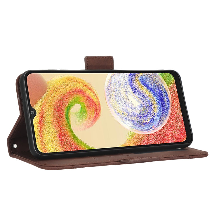 For Samsung Galaxy A04 Skin Feel Calf Texture Card Slots Leather Phone Case