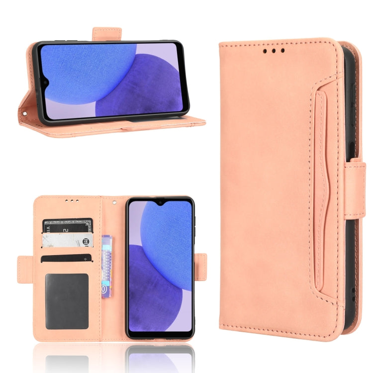 For Samsung Galaxy A23e / A23s / A23 5G JP Skin Feel Calf Texture Card Slots Leather Phone Case