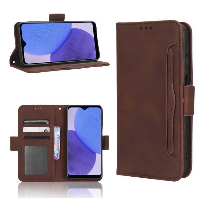 For Samsung Galaxy A23e / A23s / A23 5G JP Skin Feel Calf Texture Card Slots Leather Phone Case