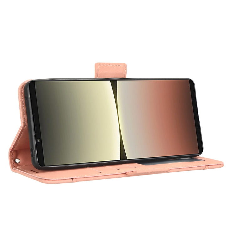 For Sony Xperia 5 IV Skin Feel Calf Texture Card Slots Leather Phone Case