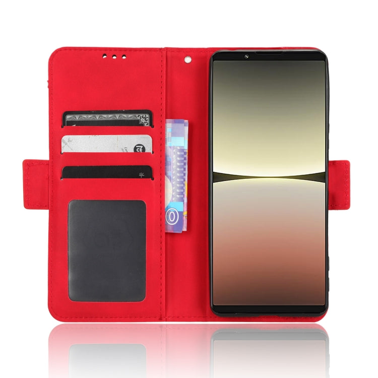 For Sony Xperia 5 IV Skin Feel Calf Texture Card Slots Leather Phone Case