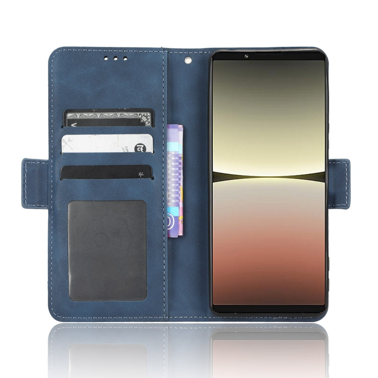 For Sony Xperia 5 IV Skin Feel Calf Texture Card Slots Leather Phone Case