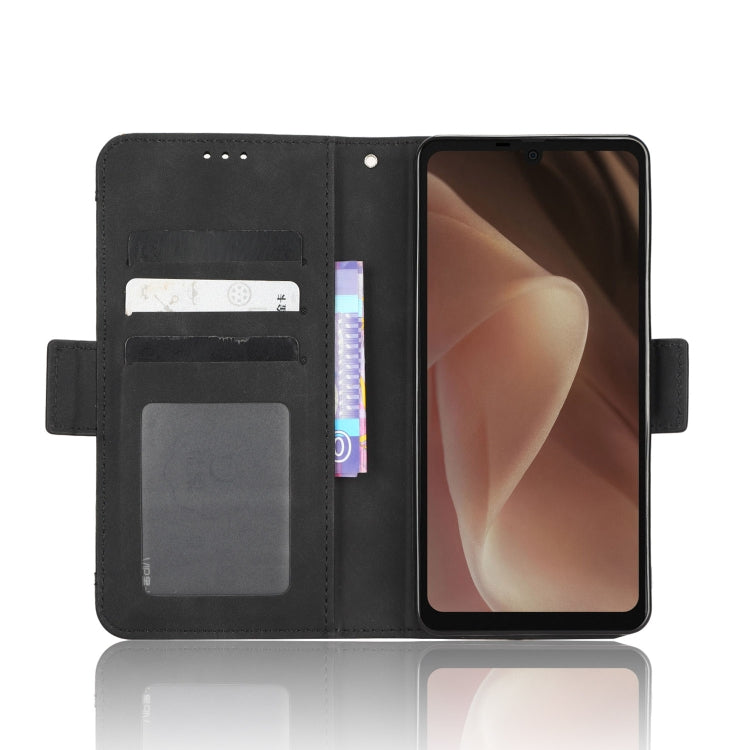 For Sharp Aquos Sense7 Skin Feel Calf Texture Card Slots Leather Phone Case