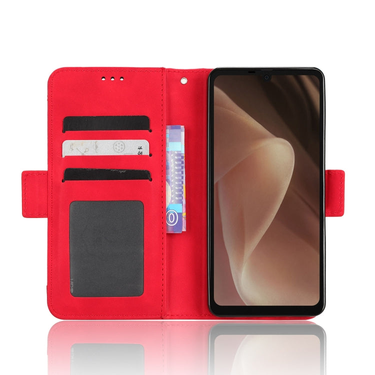 For Sharp Aquos Sense7 Skin Feel Calf Texture Card Slots Leather Phone Case