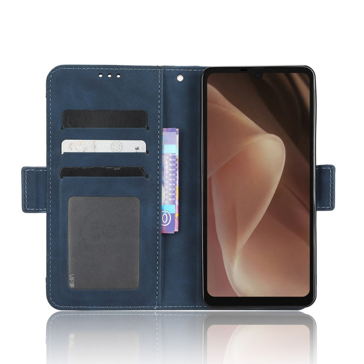 For Sharp Aquos Sense7 Skin Feel Calf Texture Card Slots Leather Phone Case