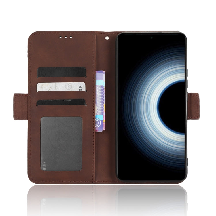 For Xiaomi 12T / Redmi K50 Ultra Skin Feel Calf Texture Card Slots Leather Phone Case