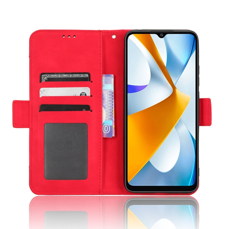 For Xiaomi Poco C40 Skin Feel Calf Texture Card Slots Leather Phone Case