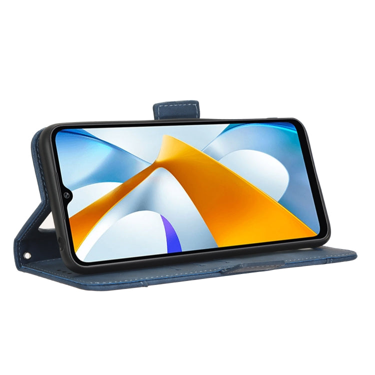 For Xiaomi Poco C40 Skin Feel Calf Texture Card Slots Leather Phone Case