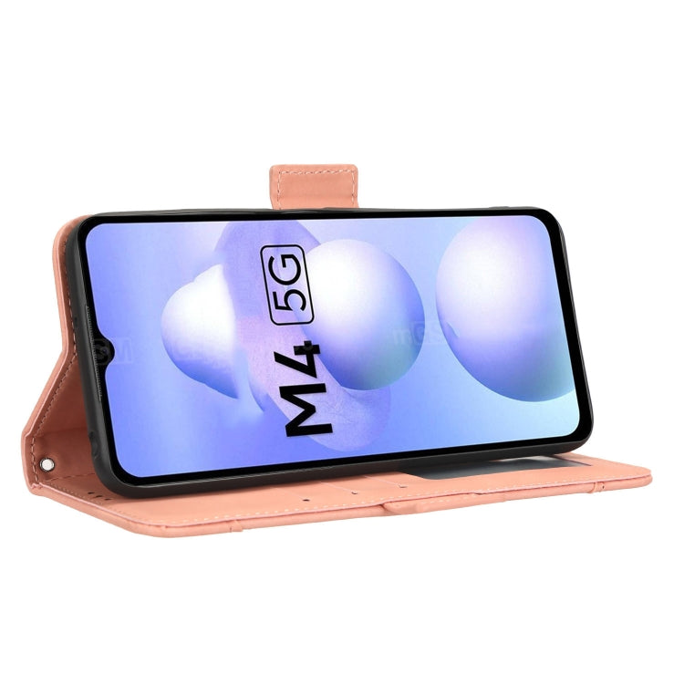 For Xiaomi Poco M4 5G Skin Feel Calf Texture Card Slots Leather Phone Case