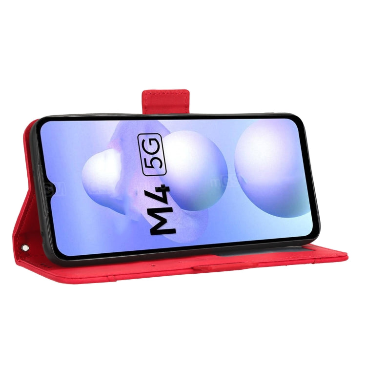 For Xiaomi Poco M4 5G Skin Feel Calf Texture Card Slots Leather Phone Case