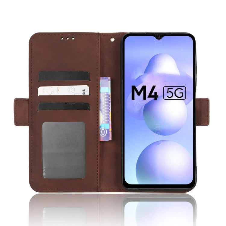 For Xiaomi Poco M4 5G Skin Feel Calf Texture Card Slots Leather Phone Case