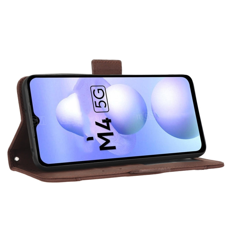 For Xiaomi Poco M4 5G Skin Feel Calf Texture Card Slots Leather Phone Case