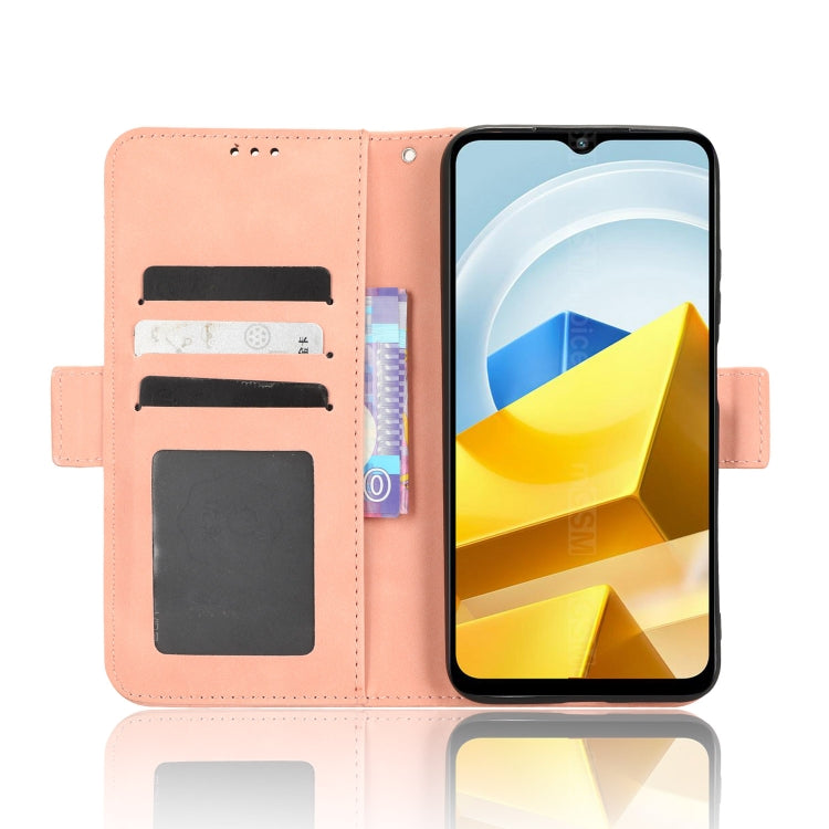 For Xiaomi Poco M5 Skin Feel Calf Texture Card Slots Leather Phone Case