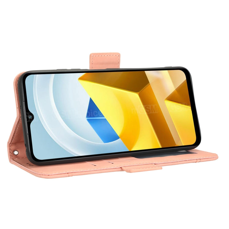 For Xiaomi Poco M5 Skin Feel Calf Texture Card Slots Leather Phone Case